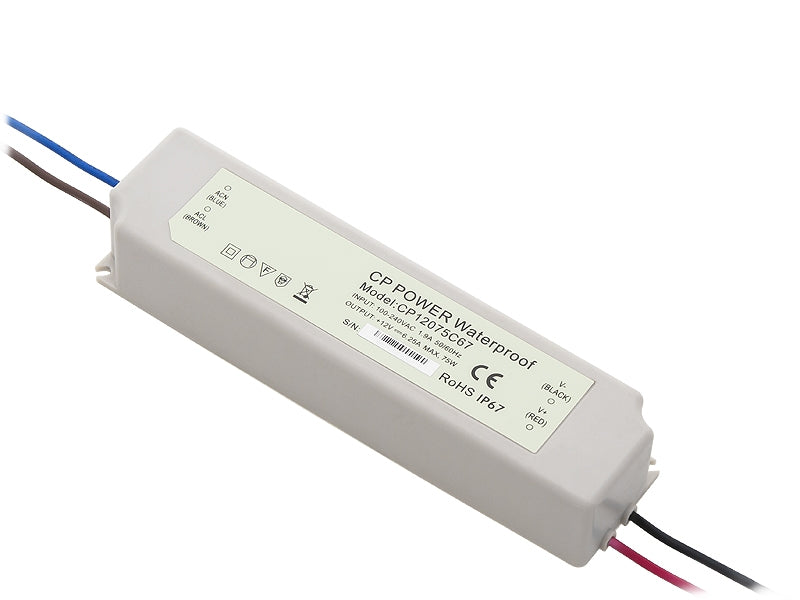Waterproof adapter / voeding 12V / 6,25A 75W Waterproof adapter / voeding 12V / 6,25A 75W